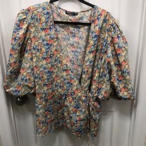 Nasty Gal Floral Top Size 22